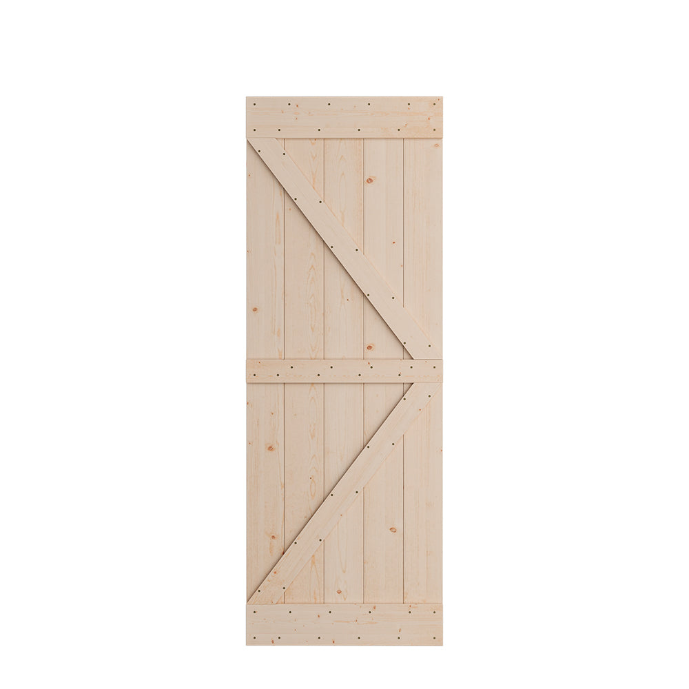 Unfinished Wood Barn Door without Installation Hardware Kit