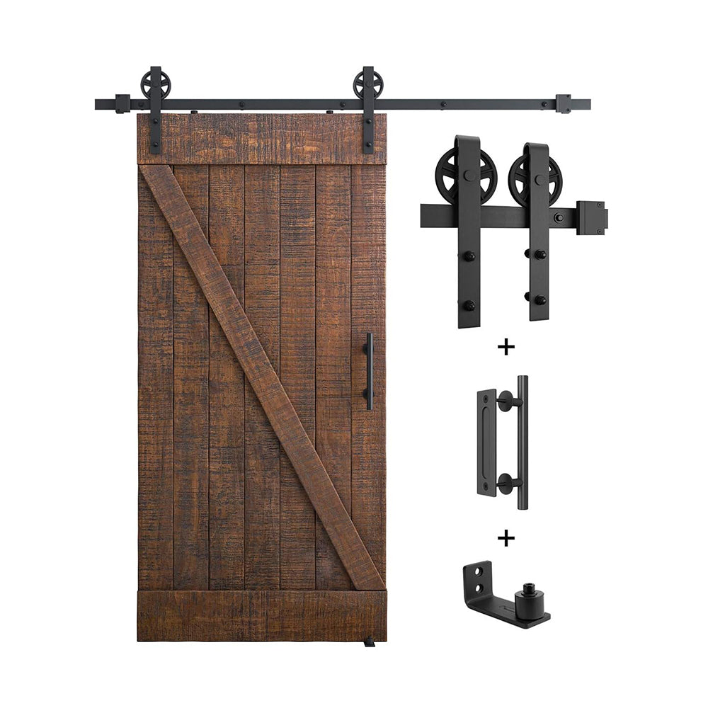 Sliding Barn Door Hardware Whole Kit, Big Wheel Shape Hanger