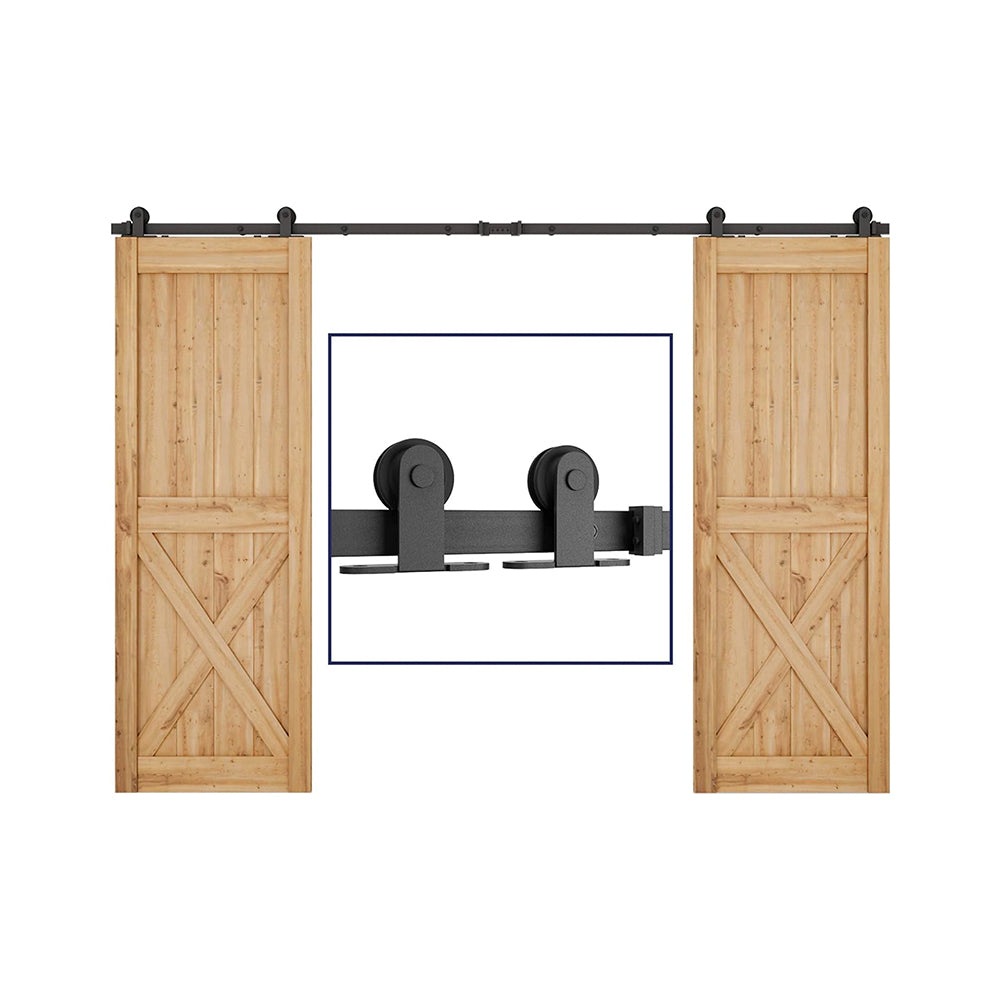 Double Barn Door Hardware Kit, T Shape Hanger