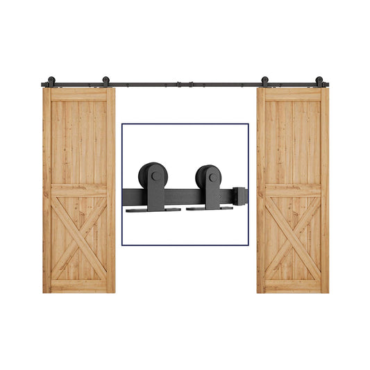 Double Barn Door Hardware Kit, T Shape Hanger