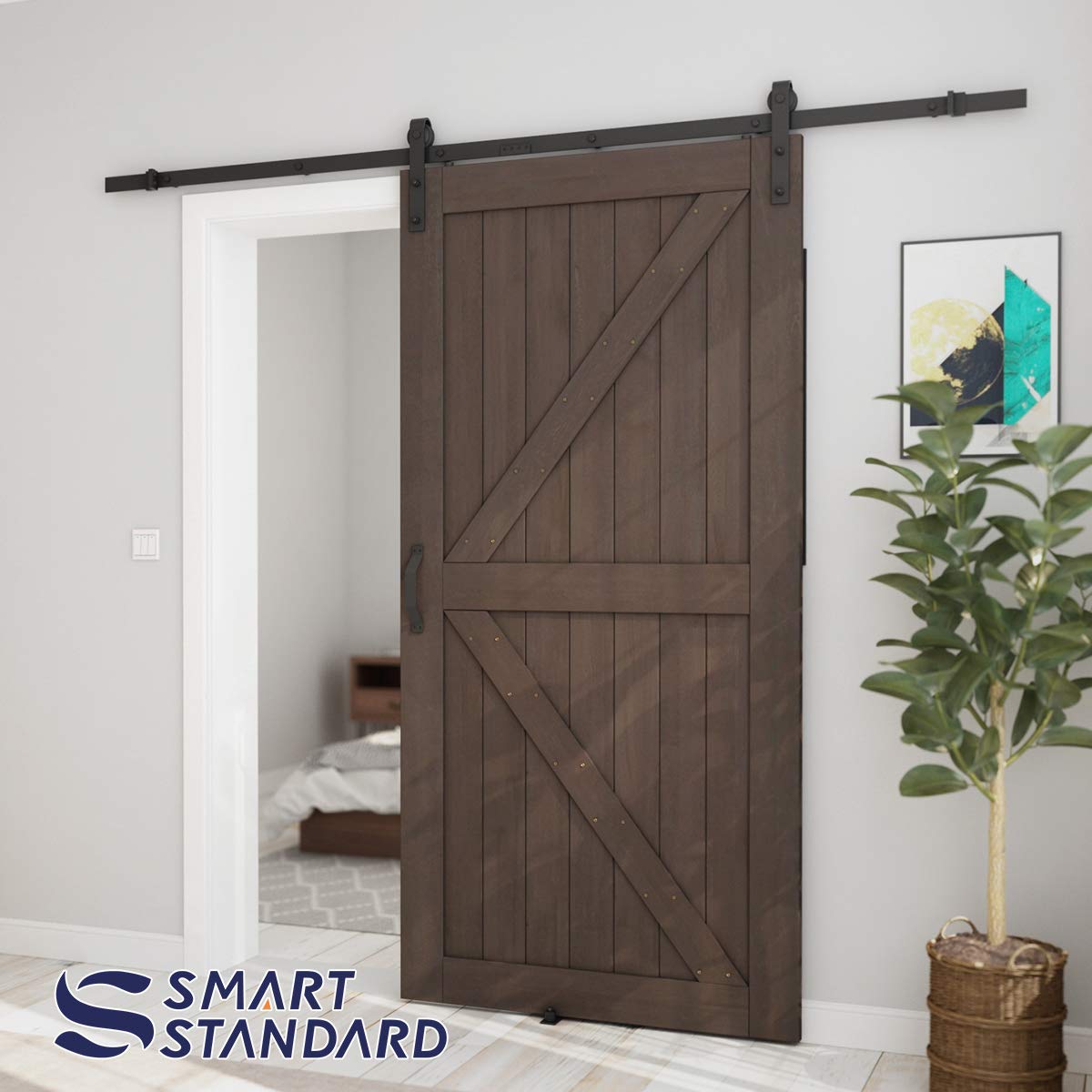 Wood Barn Door with Installation Hardware Kit