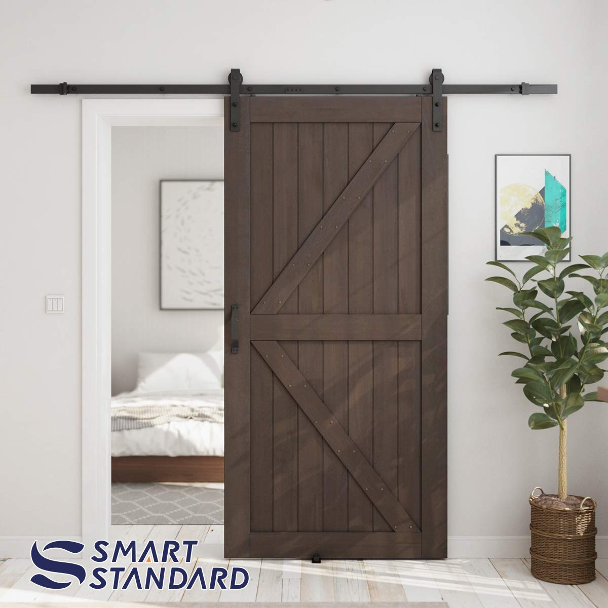 Wood Barn Door with Installation Hardware Kit