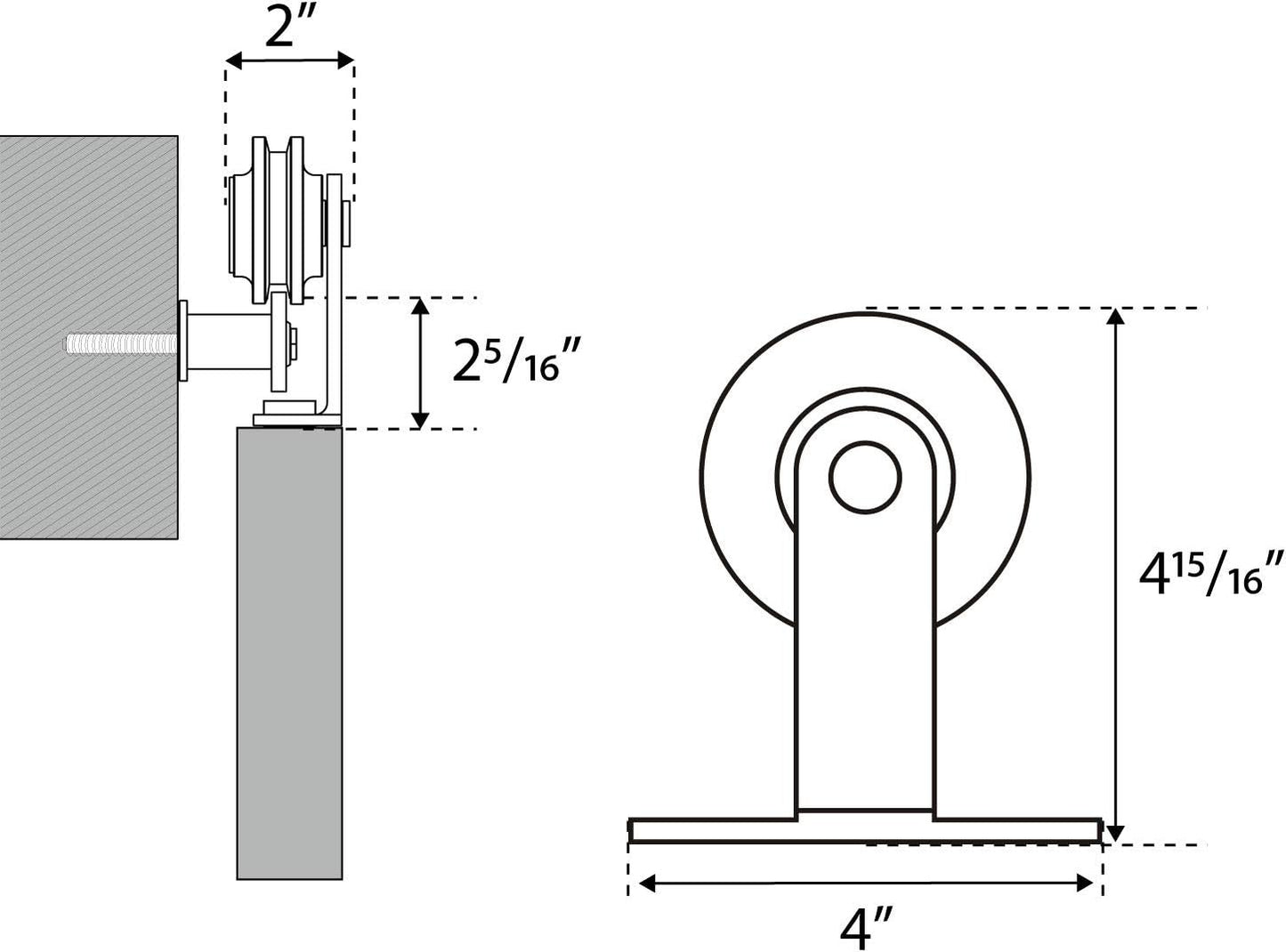 Sliding Barn Door Hardware Kit, T Shape Hanger