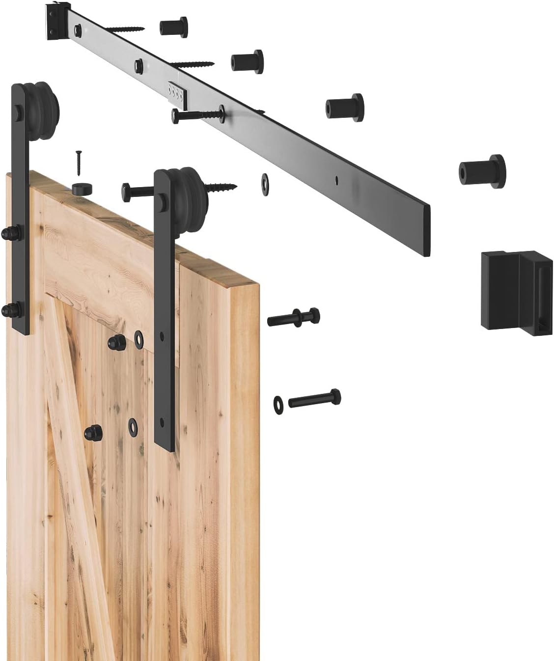 Sliding Barn Door Hardware Kit, I Shape Hanger