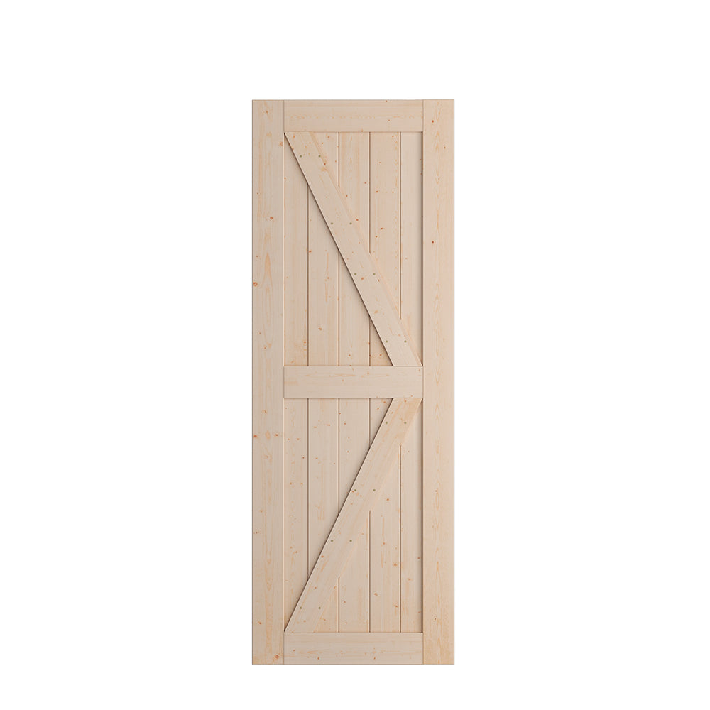Unfinished Wood Barn Door without Installation Hardware Kit