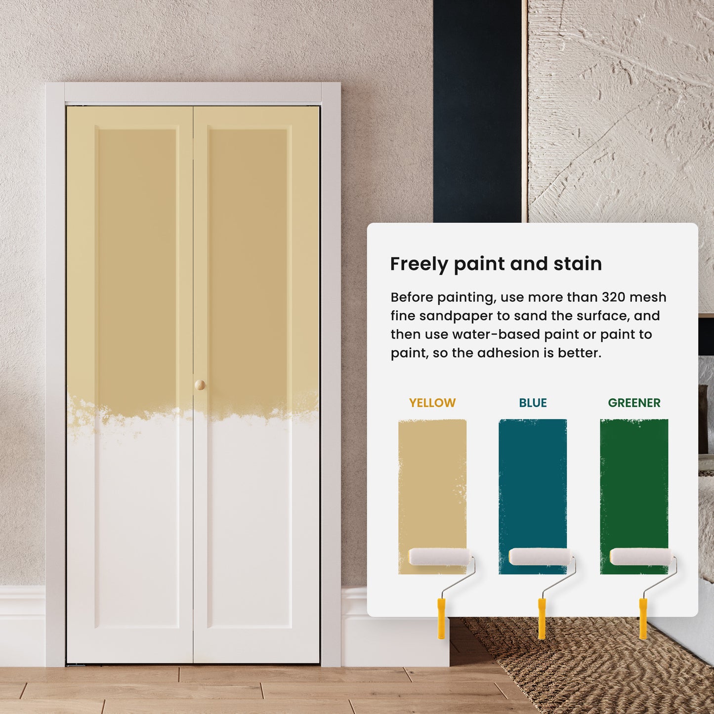 SMARTSTANDARD Bifold Closet Door for 28" x 80" Opening,1-Panel Bi-fold Door | Pre-Assembled Interior Folding Door with Complete Hardware Kit, Paintable Door for Bedroom Closets, Pantry, Laundry