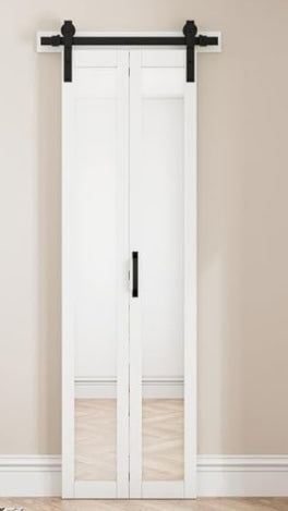 Bifold Door, One Side Mirror Closet Door