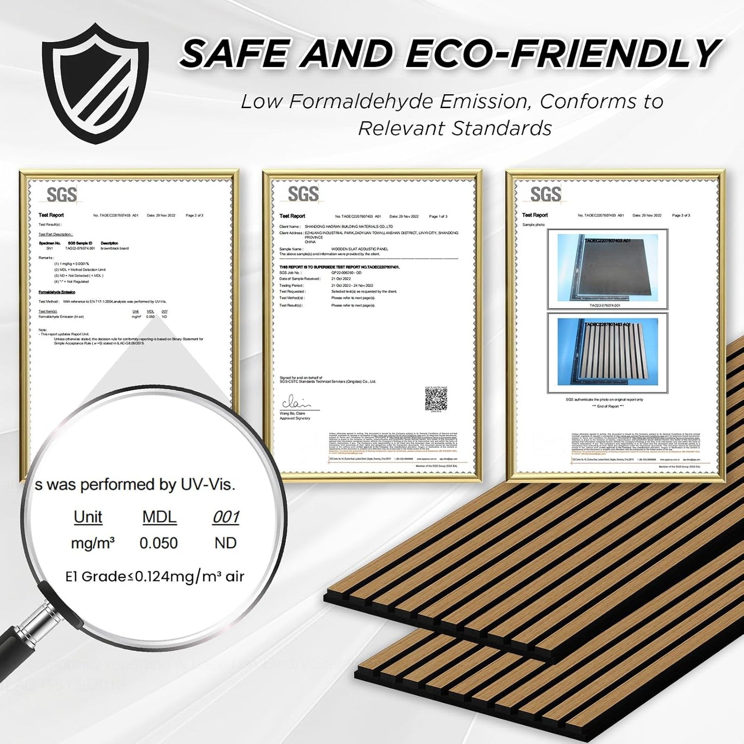 SMARTSTANDARD 2 Pack 106" x 20.5" Wood Slat Wall Panels, American Oak | Soundproof Wooden Wall Panels, Acoustic Wood Panels for Wall, 3D Fluted Wood Panels for Interior Wall Decor