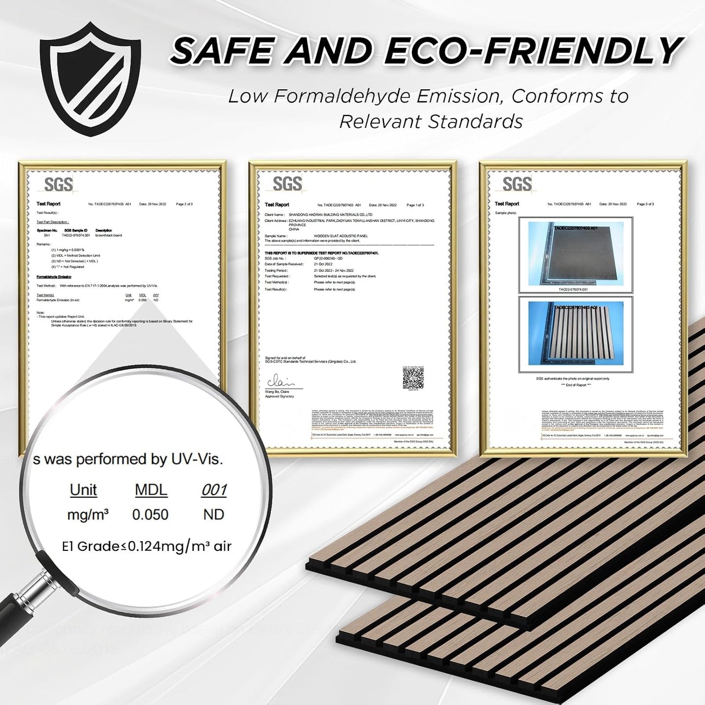 SMARTSTANDARD 4 Pack 106" x 12.6" Wood Slat Wall Panels, Walnut