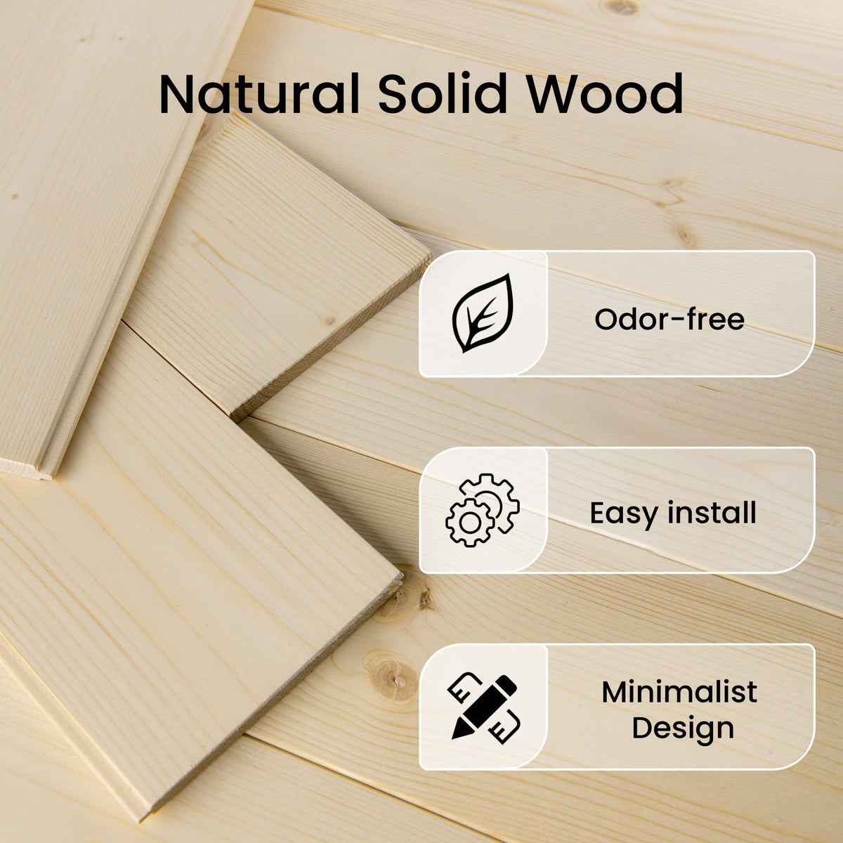 SMARTSTANDARD 36in x 80in Sliding Barn Door with Brushed Nickel Hardware 6.6FT Track Kit & Handle, Assembly is Required, DIY Unfinished Solid Spruce Wood Panelled Slab, K-Frame