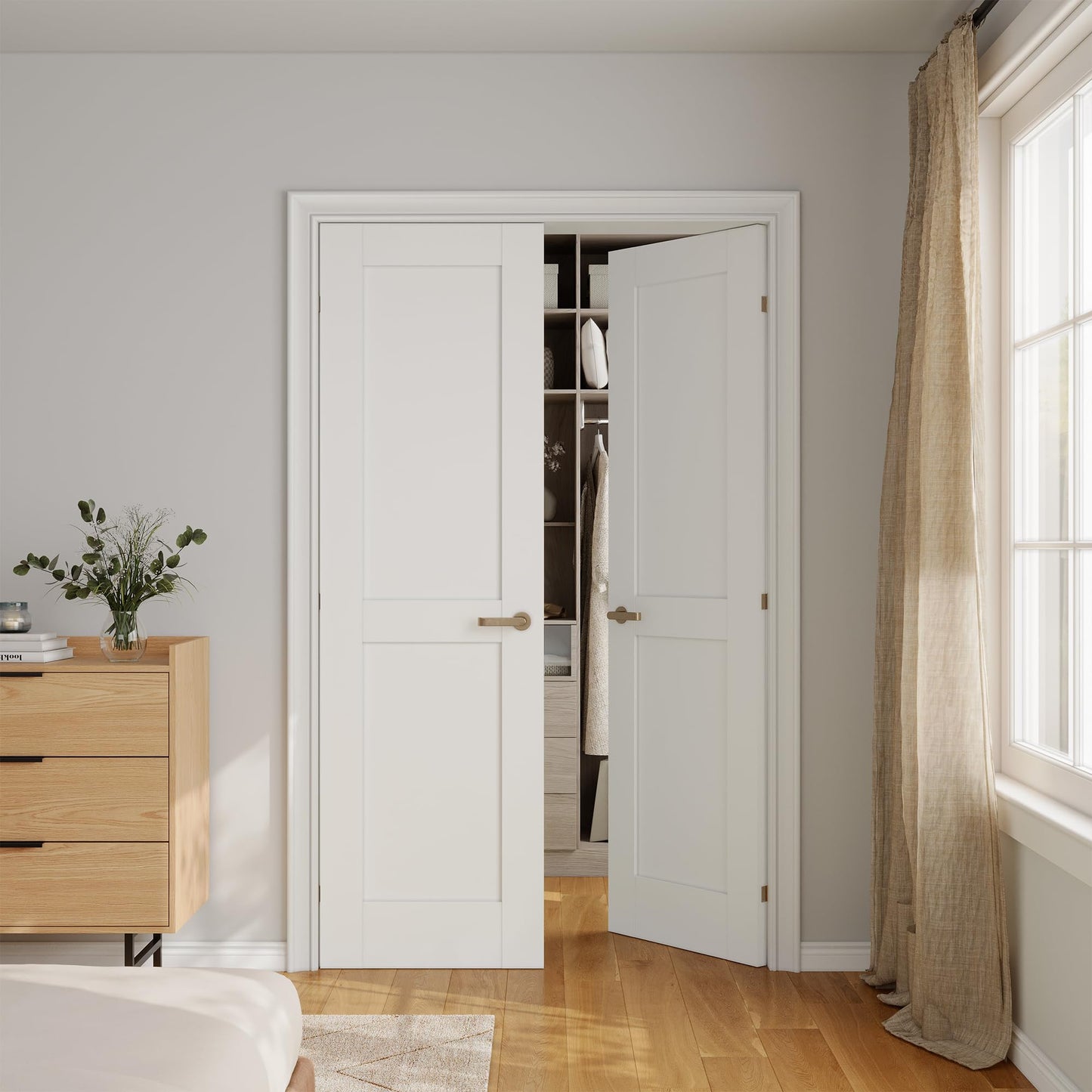 SMARTSTANDARD 64" x 80" Interior Doors, Solid Core Slab Door, Pre-Assembled