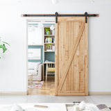 SMARTSTANDARD 6.6ft Heavy Duty Sturdy Sliding Barn Door Hardware Kit - Smoothly and Quietly-Easy to install - Includes Step-By-Step Installation Instruction Fit 36"-40" Wide Door Panel(I Shape Hanger)