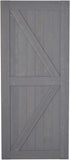 SmartStandard 7' H x 3' W Sturdy Sliding Barn Door, Unfinished Solid Spruce Wood Frame with Pre-Drilled Holes, Grey