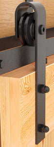 SMARTSTANDARD 5ft Heavy Duty Bypass Double Door Sliding Barn Door Hardware Kit - Smoothly & Quietly -Easy to Install - Includes Step-by-Step Installation Instruction Fit 30" Wide Door Panel (J Shape)