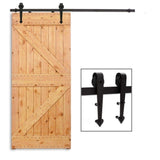 SMARTSTANDARD 5ft Heavy Duty Sturdy Sliding Barn Door Hardware Kit -Smoothly and Quietly -Easy to Install -Includes Step-by-Step Installation Instruction Fit 30" Wide Door Panel (Arrow Shape Hanger)