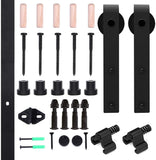 SMARTSTANDARD 6.6ft Heavy Duty Sliding Barn Door Hardware Kit -Smoothly and Quietly -Easy to install -Includs Step-By-Step Installation Instructioen Fit 36"-40" Wide Door Panel (I Shape Hanger)