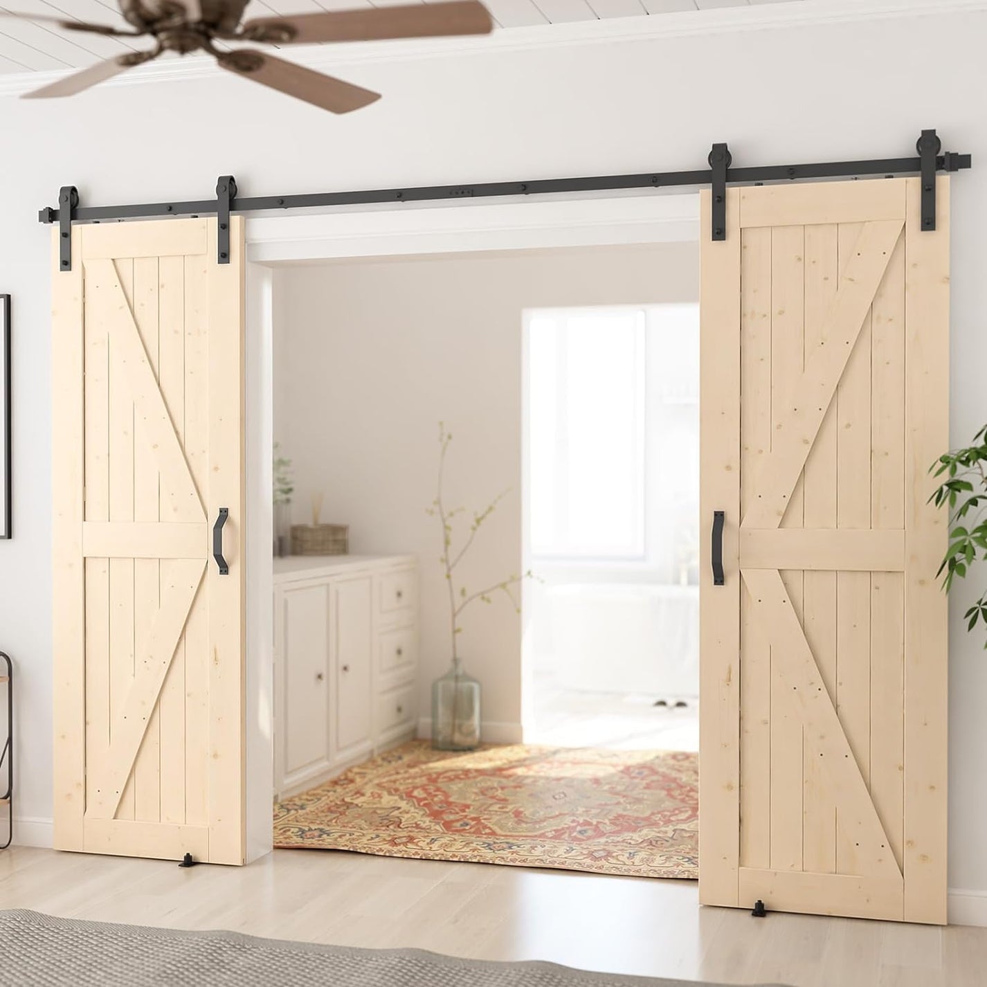 Unfinished Wood Barn Door without Installation Hardware Kit SmartStandard