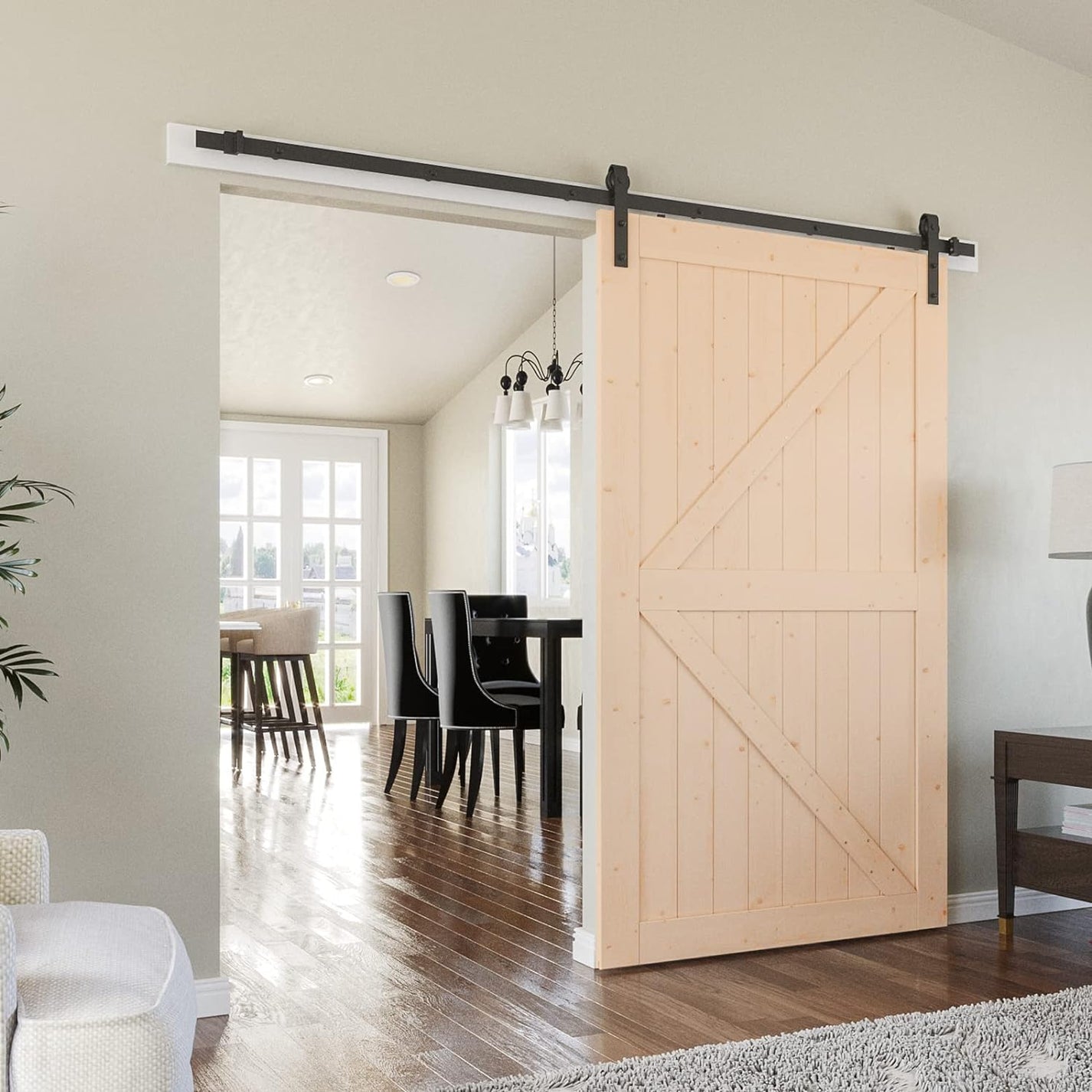 Unfinished Wood Barn Door without Installation Hardware Kit SmartStandard