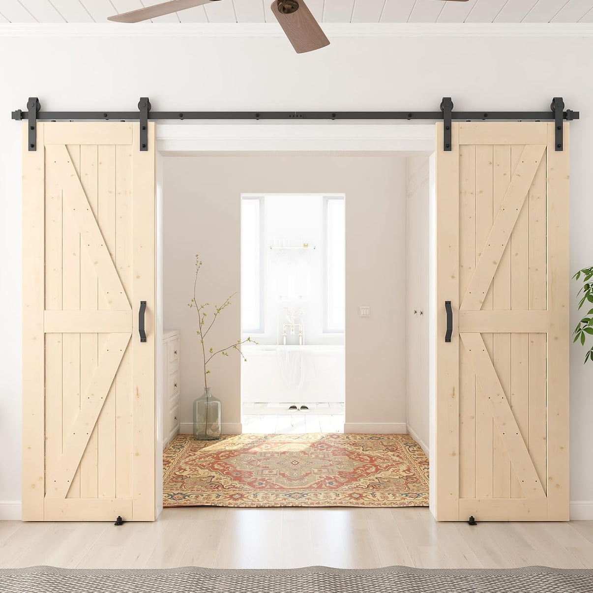 Unfinished Wood Barn Door without Installation Hardware Kit SmartStandard