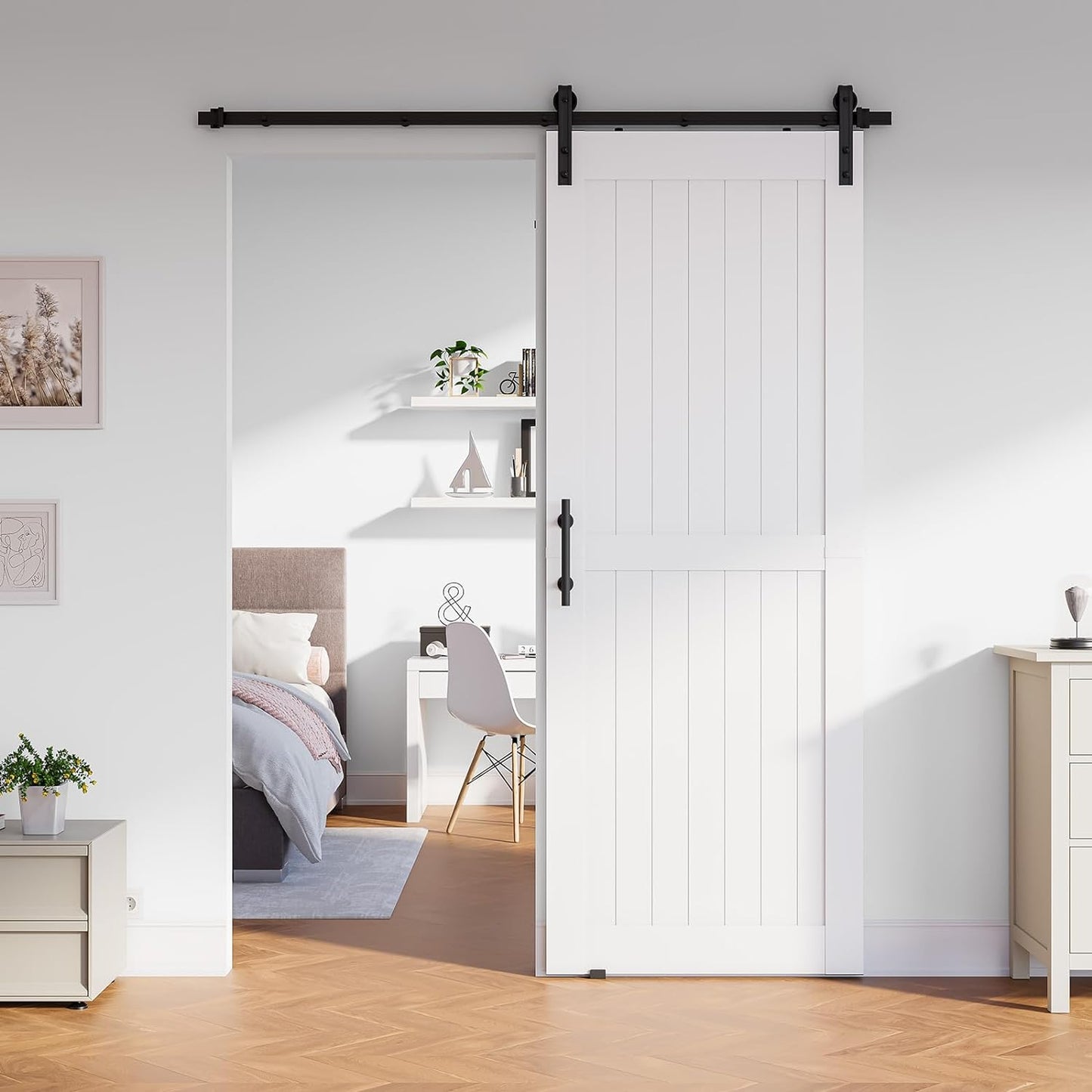 PVC Barn Door with Sliding Hardware Kit