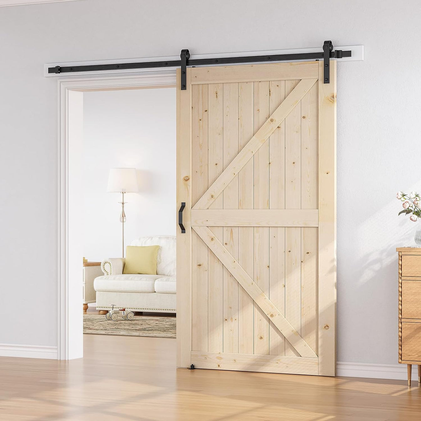 Unfinished Wood Barn Door without Installation Hardware Kit SmartStandard