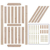 SmartStandard 36in x 84in Sliding Barn Wood Door Pre-Drilled Ready to Assemble, DIY Unfinished Solid Cypress Wood Panelled Slab, Interior Single Door Only, Natural, K-Frame