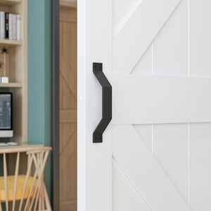 SMARTSTANDARD 9” Black Solid Steel Gate Handle for Sliding Barn Door, Gate Cabinet Garages Sheds Pull