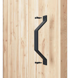 SMARTSTANDARD 9” Black Solid Steel Gate Handle for Sliding Barn Door, Gate Cabinet Garages Sheds Pull